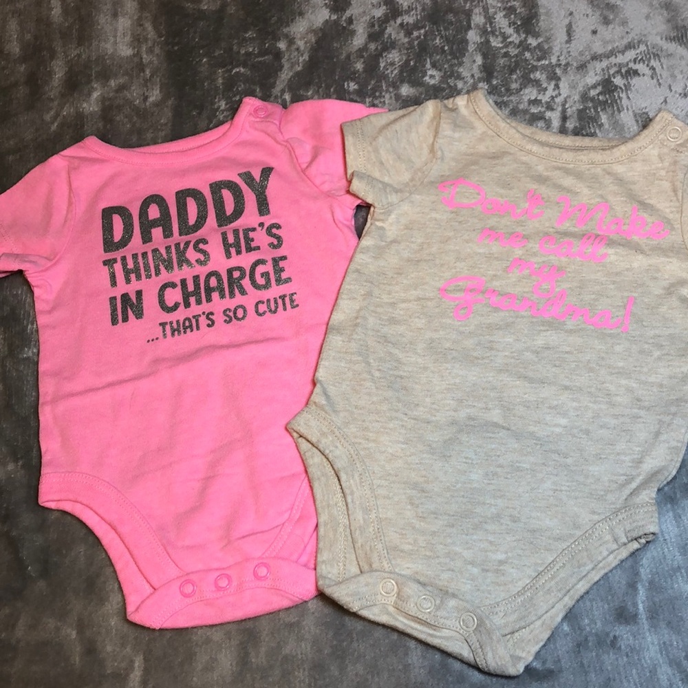 0-3 mo onesies Garanimals brand. Barely worn